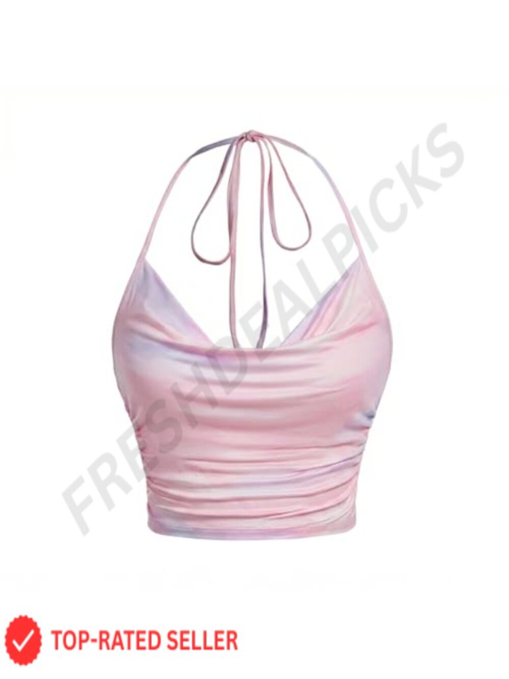 Cowl Neck Backless Halter Crop Top Sexy Clubwear Cami